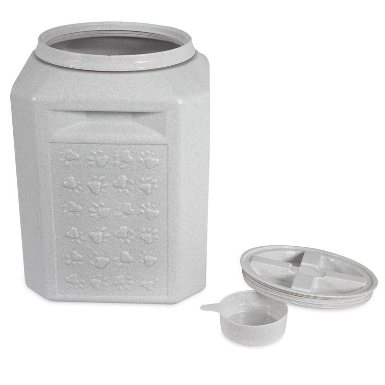 Paw prints pet store food storage container